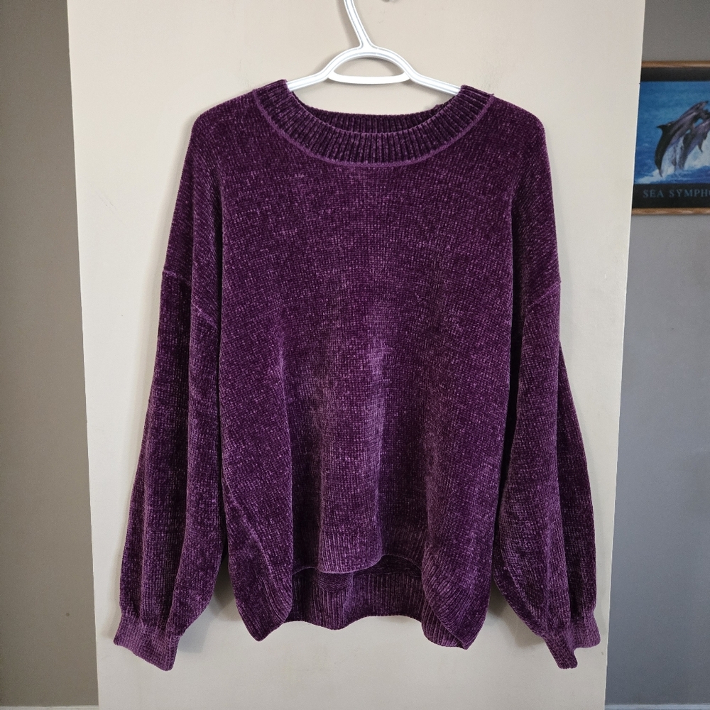 Penmans SOFT Purple Women's Sweater Knit Top Large